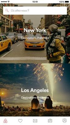 Application Airbnb pour motard